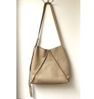 Oliveve Women's Beige 100% Leather Tote Crossbody Bag